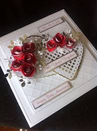 Handmade Ruby Anniversary Card Wedding Cards Handmade Anniversary Cards Wedding Anniversary Cards