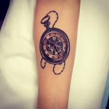 Simple clock tattoo on waist. Small Clock Tattoos For Guys Draw Goose