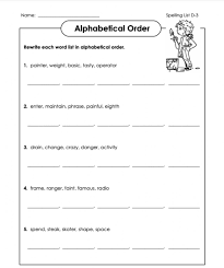 The tree shows items in alphabetical order. Alphabetical Order D 3 5th Grade Worksheet
