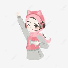 Kumpulan gambar kartun muslimah cantik terbaru kantor meme source: Gambar Gamer Jilbab Lucu Dengan Headset Telinga Kucing Merah Muda Imut Jilbab Muslimah Png Transparan Clipart Dan File Psd Untuk Unduh Gratis