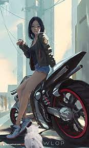 Manga, artbook, drawing tutorial, drawing, how to draw manga. Hd Wallpaper Woman Sitting On Sports Bike Illustration Wlop Anime Girls Wallpaper Flare