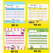 Stiker pengiriman label alamat kirim olshop doraemon. Desain Nota Olshop Kosong