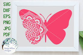 Download butterfly silhouette stock vectors. Butterfly Mandala Svg Dxf Eps Png Jpg Pdf