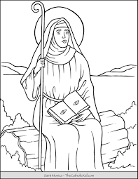 Saint Monica Coloring Page St Monica Saint Coloring Catholic Coloring