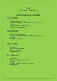 Children's intuitive concepts of the natural world can be both resources and barriers to emerging understanding. Grade 4 Natural Science November Examination Teacha