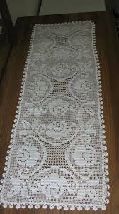 Crochê Filé Caminho De Mesa De Crochê Barbante Passo A Passo Striscia Per Tavolo Salone Diagrama Guardanapo Crochet Caminho De Mesa De Croche Casa De Croche