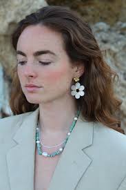 Eguzkilore Flor Puerta Pendientes Flor De Loto Acero Inoxidable