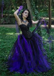 Black Purple Gothic Long Prom Dress D1018 D Roseblooming Goth Wedding Dresses Goth Prom Dress Gothic Prom Dress