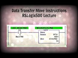 Rslogix Tutorial On Move Instructions Part 1 Ladder Logic Instruction Tutorial