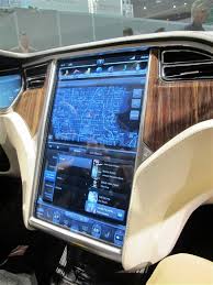 See Our 2013 Tesla Model S Interior Dashboard Center Console Photo Or Browse All Photos From Our 2012 Ces The Best In 2020 Tesla Model S 4 Door Sports Cars Tesla Car
