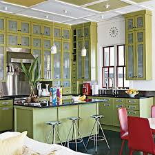 modern apple green kitchen