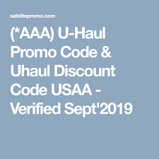 Aaa U Haul Promo Code Uhaul Discount Code Usaa Verified Sept 2019 Promo Codes Coding Uhaul