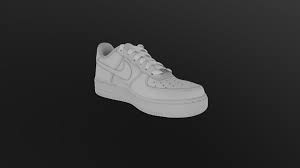 Create the sole of the shoe. Nike Air Force 1 White On White 1 Buy Royalty Free 3d Model By 3d Sneakers Colleywolly 4b06572