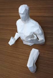 Make Your Own Papercraft Running Man With Our Printable Pdf Template Paper Sculpture Paper Crafts 3d Paper Crafts