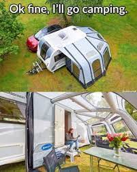 The Bailey Discovery D4 2 Camper Trailer Has An Inflatable Enclosed Awning Camper Trailers Travel Trailer Camping Camper Awnings