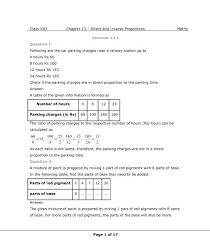 Direct And Inverse Proportion Class 8 Worksheets In 2020 Worksheets Directions Class 8