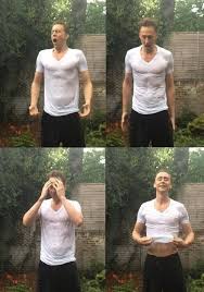 Tom S Als Ice Bucket Challenge Thank God For Wet White Tshirts Tom Hiddleston Tom Hiddleston Loki Toms