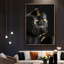 I love my chanel & gold lips canvas! Black Sex African Woman With Golden Finger And Lips Canvas Painting On The Wall Makeup Woman Wall Art Pictures For Home Decor Buy Canvas Painting Art Print Decor Painting Product On Alibaba Com