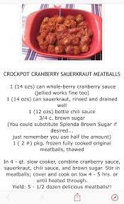 Crockpot Cranberry Sauerkraut Meatballs Sauerkraut Meatballs Cranberry Sauce Meatballs Crock Pot Meatballs