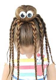 Most Popular Ways To Lovely Easy Hairstyles For School Girls Kids Daughters Pigtail Trends You Need To Know Aphrocattery Crazy Hair Wacky Hair Wacky Hair Days