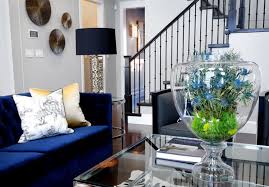 Gorgeous navy blue sectional for the contemporary living room [from: 27 Beautiful Blue Navy Living Room Color Scheme Decorating Ideas