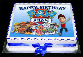 Cake Animated Cartoon Cake Happy Birthday Images For Kids Personalized Edible Icing Frosting Image Birthday Sticker Decal Decoration Cake Rectangle Round Topper Cartoon K Birthday Paw Patrol Birthday Birthday Stickers