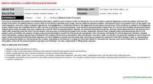 View all cover letter samples. Medical Claims Processor Job Letter Resume Template