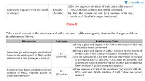 Classification Of Acidic Radicals In Hindi