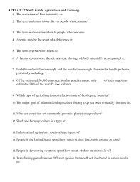 Achlorinated hydrocarbon pesticide that ifies in the food chain and ed the decline of bird popujations as by rachel car. Apes Ch 12 Study Guide Agriculture And Farming