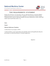 If you are denied a twic card, you will be notified of the reasons for the denial and you will be given instructions on how to apply for an appeal or a waiver. National Twic Requirements Fill Online Printable Fillable Blank Pdffiller