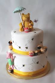 Classic Winnie The Pooh Baby Shower Cake Baby Shower Winnie The Pooh Cake Baby Shower Cakes Shower Cakes