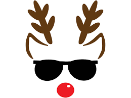 Winter Holiday Christmas Clip Art Reindeer Face With Etsy Christmas Clipart Christmas Drawing Reindeer Face