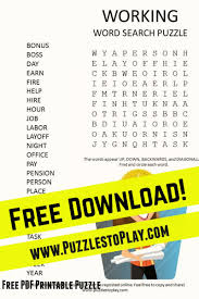 Working Word Search Puzzle In 2020 Free Printable Word Searches Free Printable Puzzles Word Search Puzzles Printables