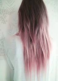 Light Pink With Brownish Grey Dip Dye Hair Styles Ombre Hair Color Pink Ombre Hair