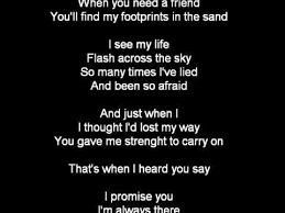 Leona Lewis Footprints In The Sand Lyrics Youtube Me Me Me Song Wedding Song List Leona Lewis