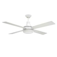 Quantum Ceiling By Troposair Fans Pure White Finish With Optional Light Included