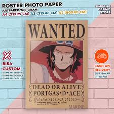 Poster buronan one piece ace. Poster Buronan Portgas D Ace Terbaru Foster Wanted Bounty One Piece Anime Jepang Bisa Custom Shopee Indonesia