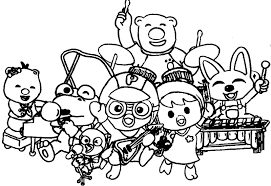 Free printable pororo the little penguin coloring pages for kids. Coloring Pages Pororo Morning Kids