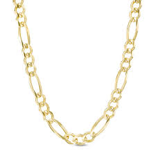 14k solid yellow gold classic figaro chain necklace 6mm thick 20 inches. Men S 6 0mm Figaro Chain Necklace In 14k Gold 24 Zales Outlet
