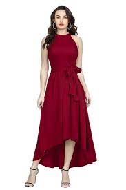 Beautyull Red Women S Western High Low Knee Long One Piece Dress For Girls And Women Price 499 Ladies Gown Weekend Dresses Unique Party Dresses