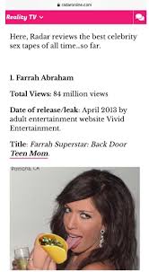 👏🏼👏🏼👏🏼 Farrah has the 1 celebrity “Sex Tape” : rTeenMomOGandTeenMom2