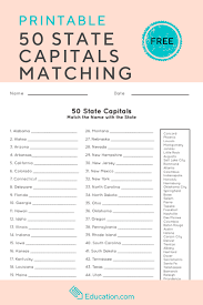 If the statement is true, write the word true on the line. 50 States And Capitals Quiz Worksheet Education Cute766