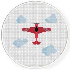 Cross stitch kit from imaginating featuring a birth record with toy plane and welcome little one banner! Plane Cross Stitch Pattern Daily Free Cross Stitch Patterns Cross Stitch Patterns Stitch Patterns Cross Stitch