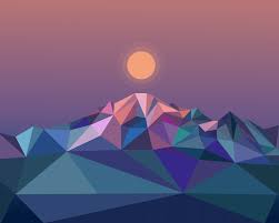Polygon Landscape Paintings Highlight The Geometry Of Mountains