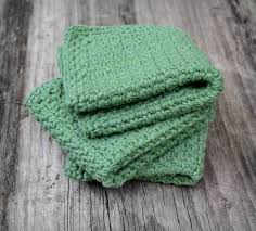 Crochet Washcloth Handmade Dishcloth Army Green Shower Cloth Cotton Washcloth Eco Friendly Set Of Three Crochet Washcloth Handmade Scrub Cotton Washcloth