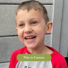 Rare' should mean more. Carson, now 7, inspires our push for safer  treatments for kids. May is Brain Cancer Awareness Month. Swipe to learn  more about Carson's story with congenital glioblastoma, an