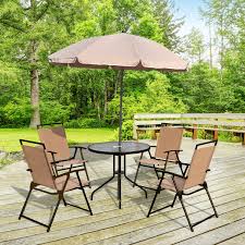 We keep a wide range of garden dining sets in stock all year round and ready for home delivery. Outsunny 6pc Garden Dining Set Outdoor Furniture Folding Chairs Table Parasol Summer Houses Cheap Corner Summerhouse Sale Garden Sheds Uk