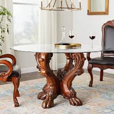 From modern oak to pearly white finishes we carry a wide selection of tables and chairs to suit nearly any style. Cherry Oak Glass Round Dining Table Set 5pcs Traditional Acme Furniture Dresden 60010 60010 Dresden Set 5