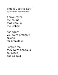 Here S The Original Poem William Carlos Williams Famous Poems Poems By Famous Poets