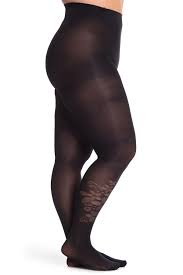 Pretty Polly Curves Flower Tights Plus Size Nordstrom Rack